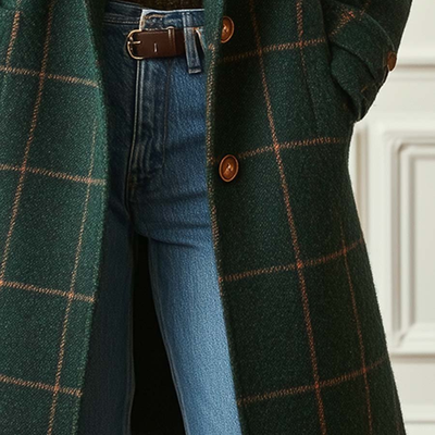 Élise | Manteau classique à carreaux